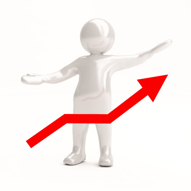 3d白人商业统计图表图片下载