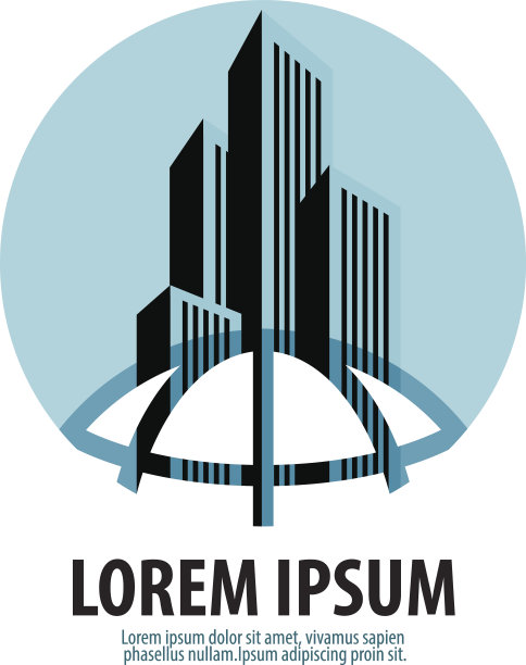 大都市矢量标识设计模板。建筑或城市标志图片下载