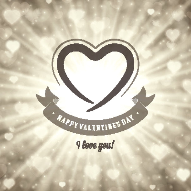 情人节快乐向量背景图片下载