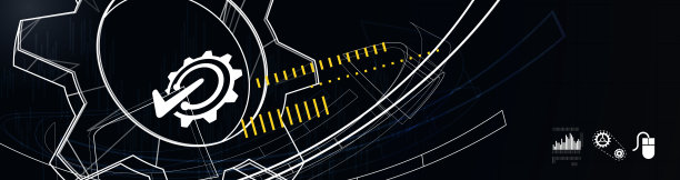 齿轮抽象的旗帜图片下载