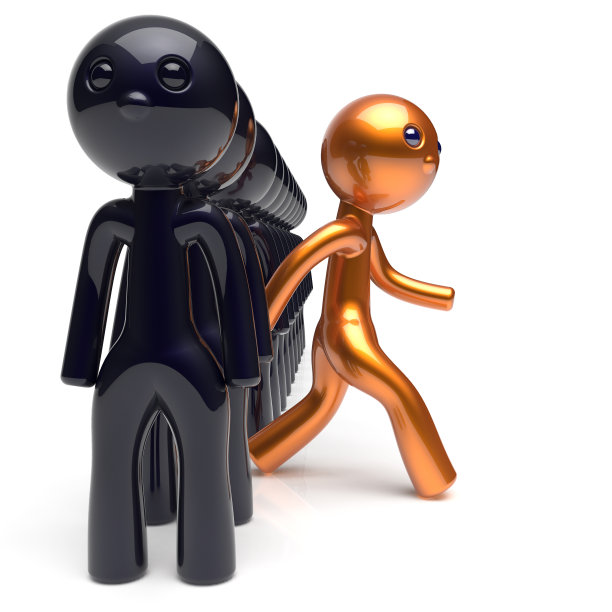 不同的人是原创个性的黄金图片下载