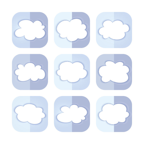 浅蓝色的云图标设置图片下载