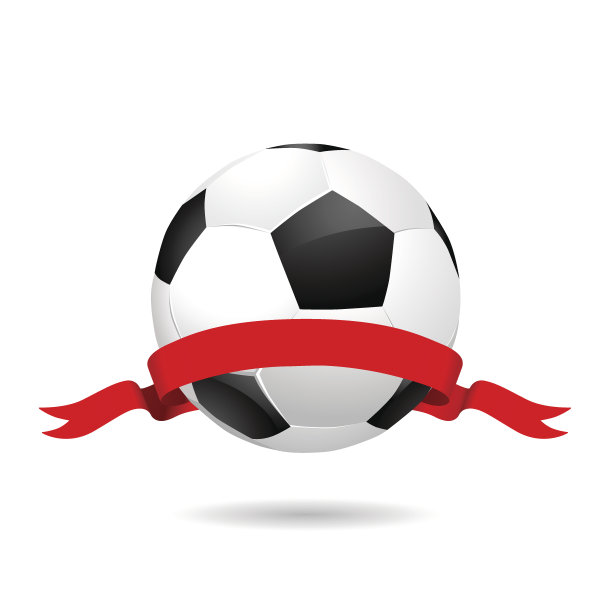 足球丝带矢量设计创意，运动足球的象征图片下载