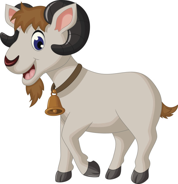 卡通山羊微笑图片下载