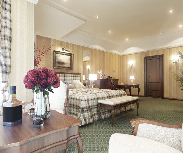 经典的卧室室内图片下载