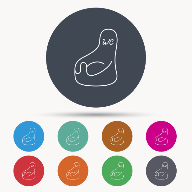 婴儿wc图标。孩子厕所的迹象。图片下载