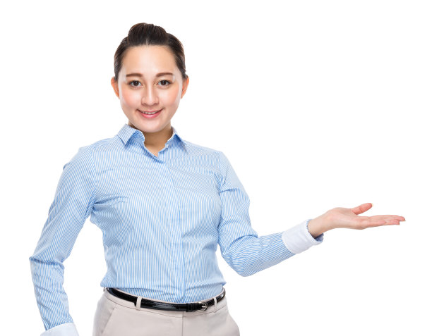 摊开手掌的女商人图片下载