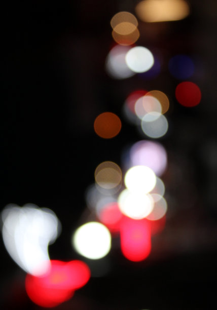 摘要散焦城市灯光背景。图片下载