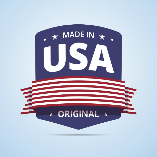 美国制造的徽章。图片下载