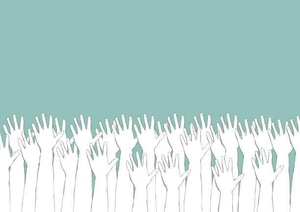 手的帮助，手绘矢量图片下载