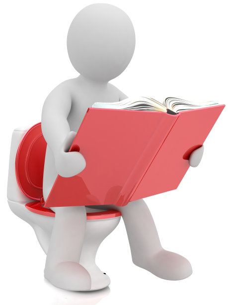 男人在厕所看书图片下载