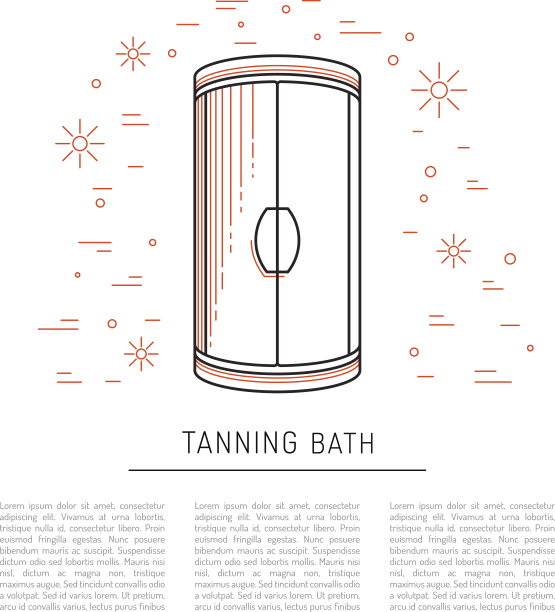 矢量平面设计太阳浴日光浴室图片下载