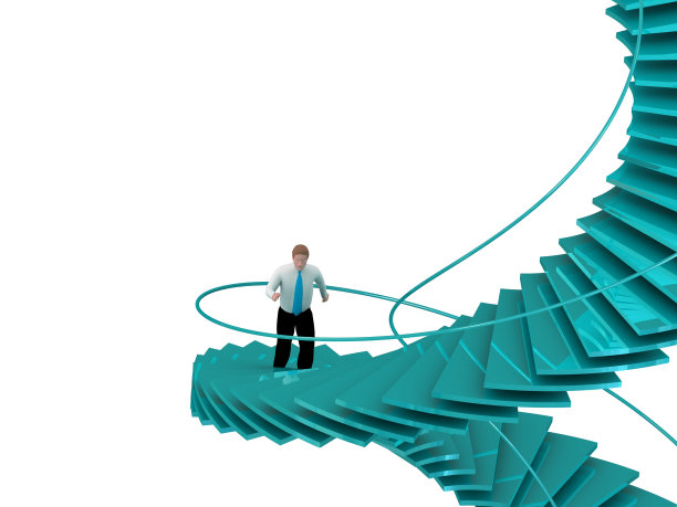 人们走上事业的阶梯。图片下载