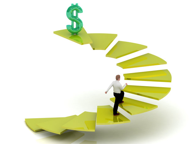 人们走上事业的阶梯。图片下载