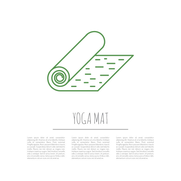 运动器材瑜伽垫。图片下载