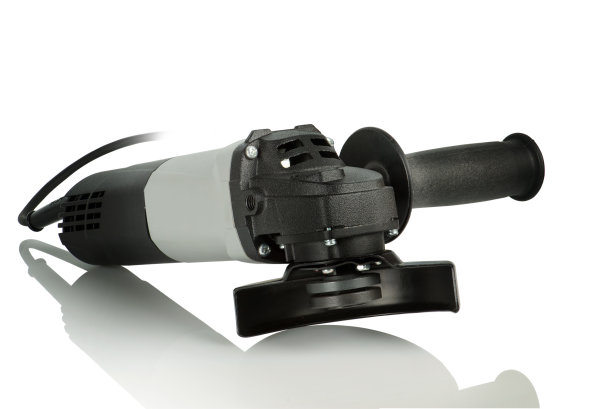 白色背景上的角磨床图片下载