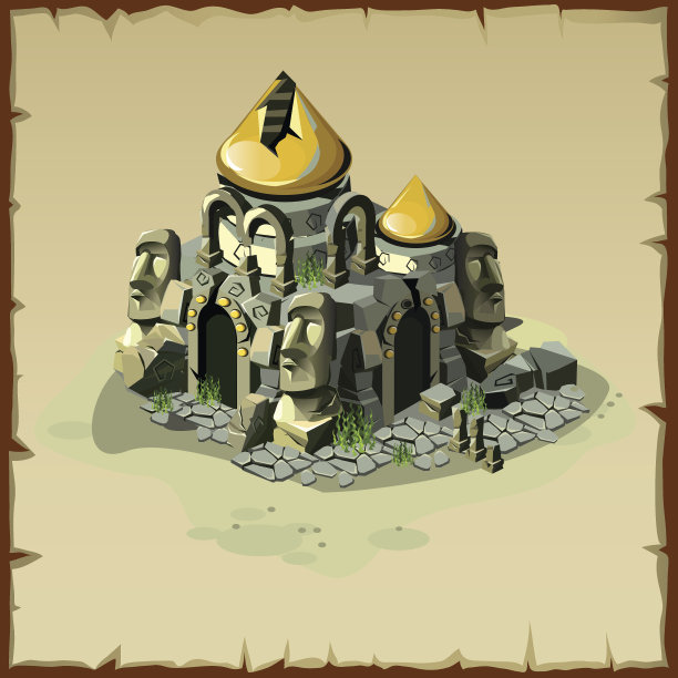 有柱头的古老废弃城堡图片下载