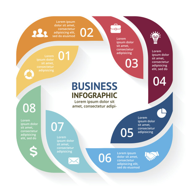 矢量圆图。模板的循环图，图表，演示和图片下载