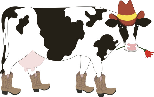 卡通牛仔牛图片下载