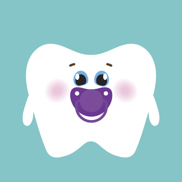 可爱的宝宝牙齿。矢量插图。图片下载