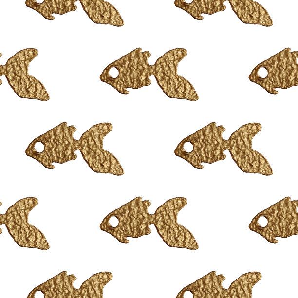 金鱼纹路无缝。手绘闪闪发光的大海背景。抽象海洋辉光纹理。图片下载