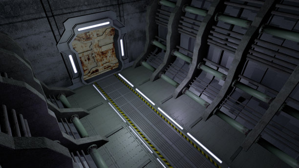 门生锈的走廊图片下载