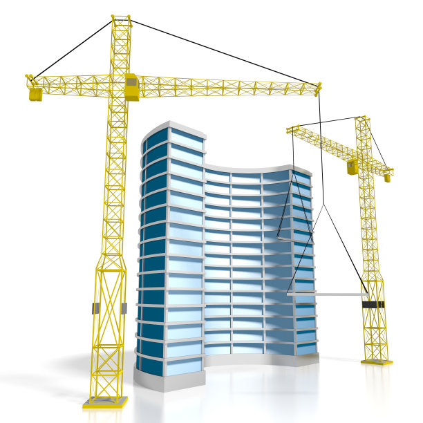 3D办公楼，施工现场图片下载