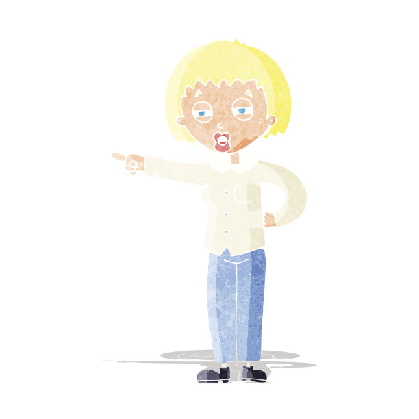 卡通女人训斥图片下载