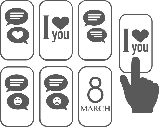 聊天图标，爱情信息图片下载