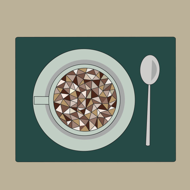 咖啡杯，低聚风格图片下载