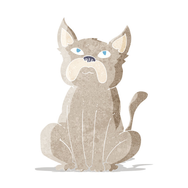 卡通脾气暴躁的小狗图片下载