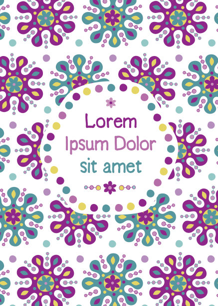 曼荼罗民族垂直背景与空白文字图片下载