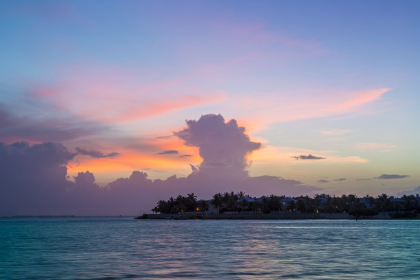 基韦斯特的日落素材图片