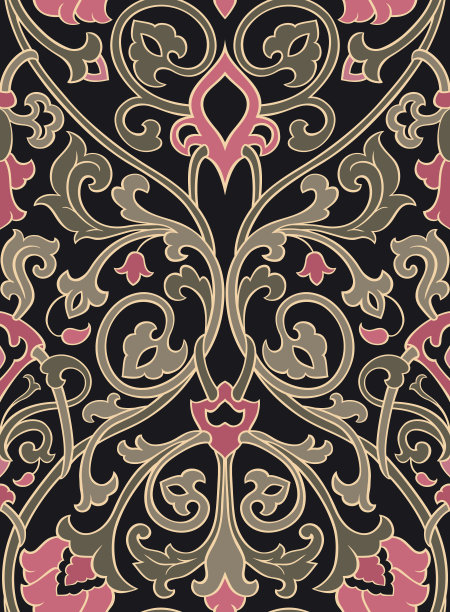 优雅的花卉图案。素材图片