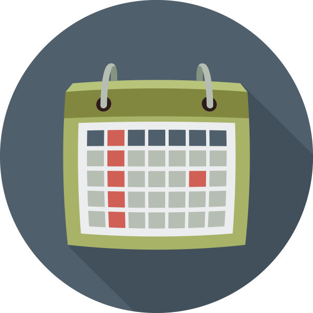 日历彩色矢量图图片下载