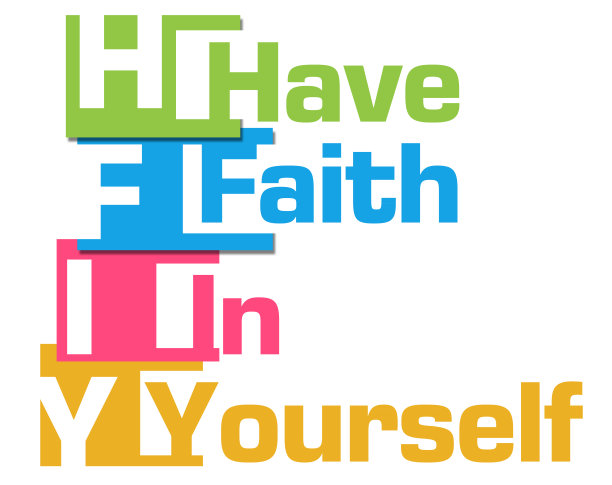 相信自己五彩缤纷的条纹图片下载