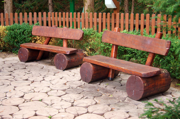 公园里的木凳图片下载