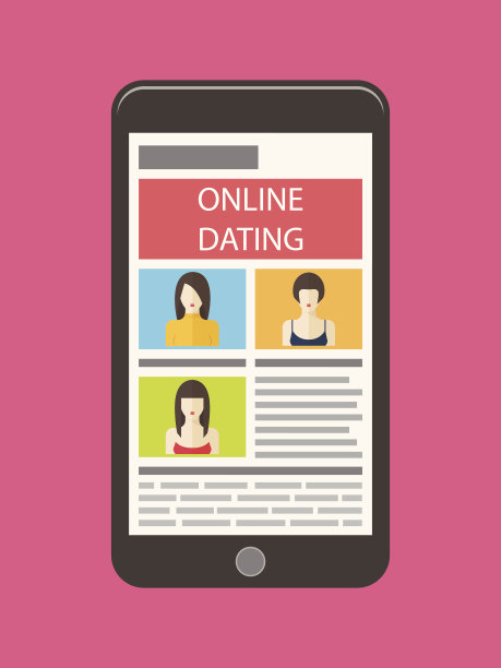 网上约会，网上调情和关系。移动服务图片下载