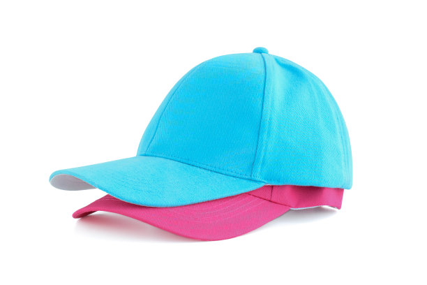 白色背景上的彩色帽子图片下载