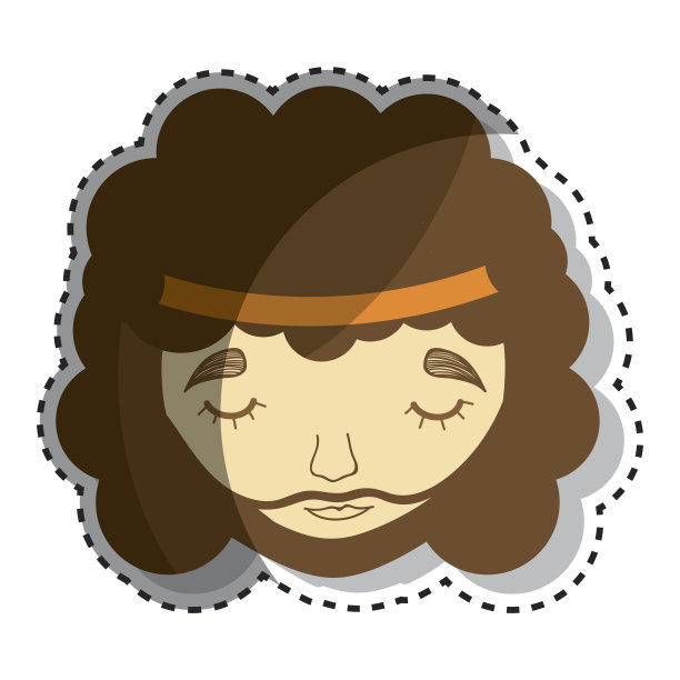 留着小胡子的嬉皮士脸图片下载