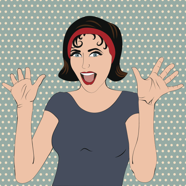 波普艺术的女人图片下载