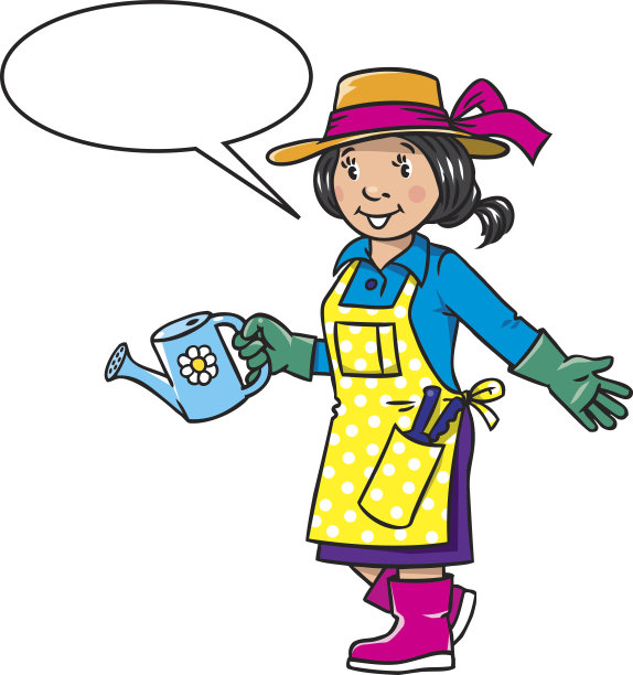 有趣的女园丁，职业系列图片下载