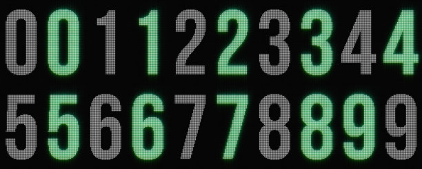 点发光的数字图片下载