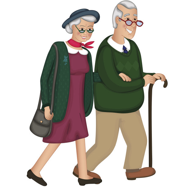 那位老太太和一位银发绅士，走吧图片下载