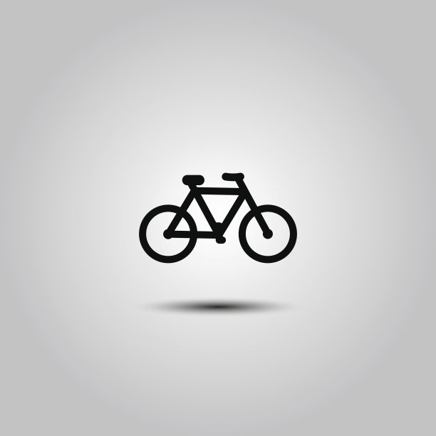 白色的自行车图标图片下载