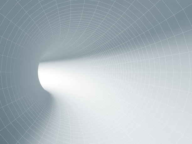 在柔和的照明下，将隧道内部变成蓝色图片下载