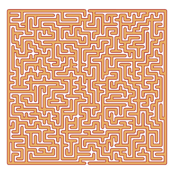 迷宫孤立在白色背景图片下载