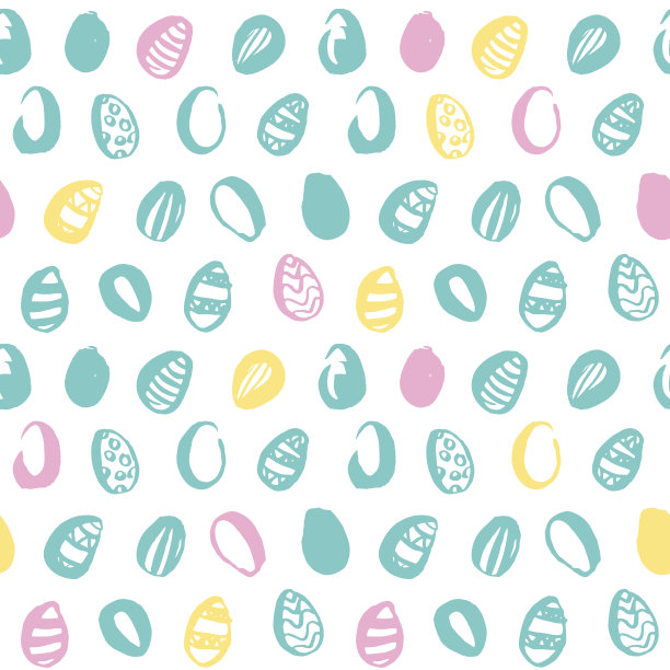 复活节彩蛋时尚无缝图案图片下载