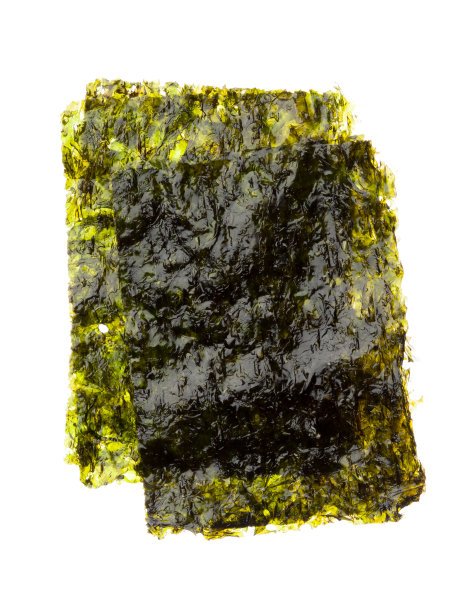 干烤海草孤立在白色图片下载