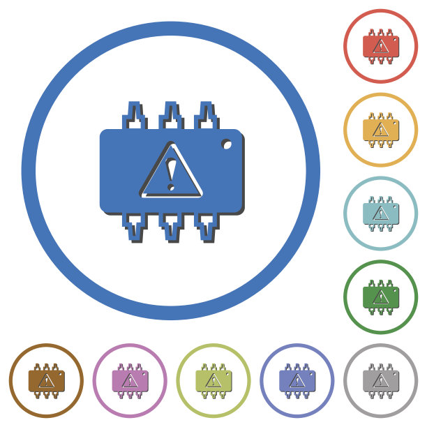 带有阴影和轮廓的硬件故障图标图片下载